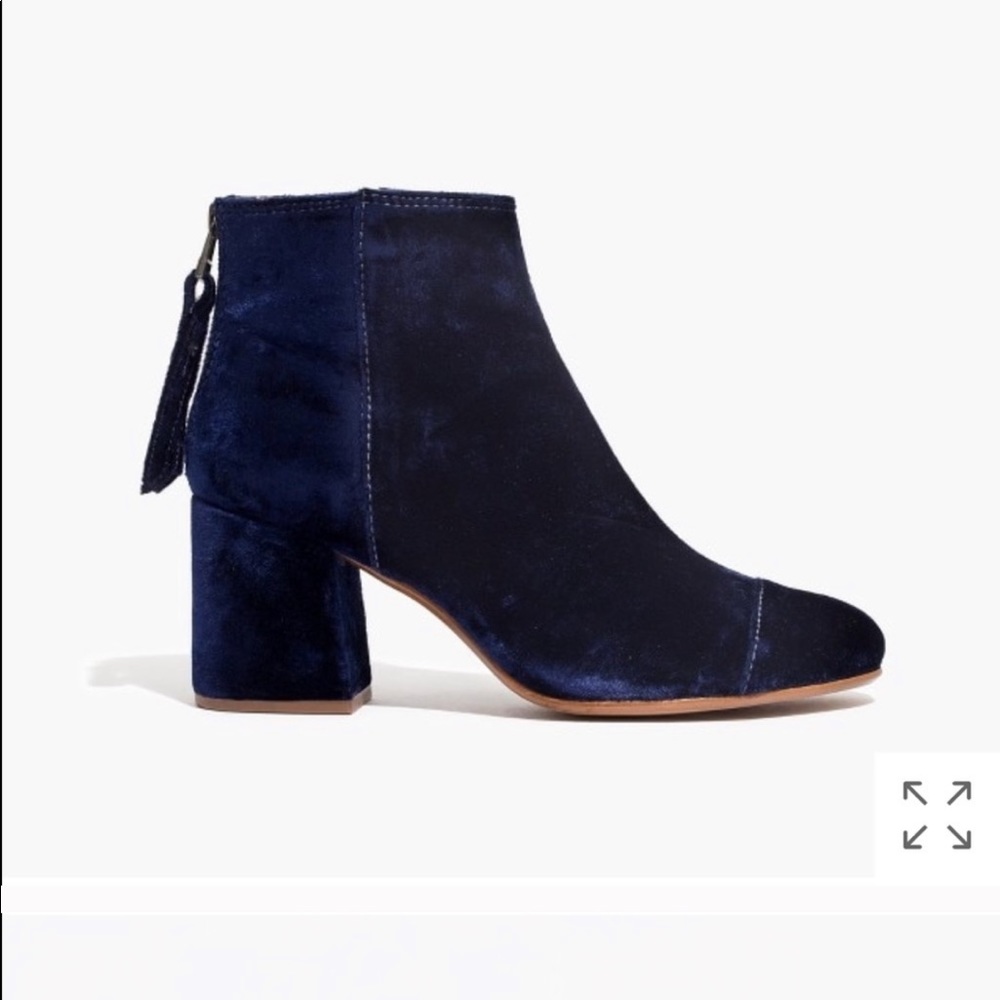Madewell velvet Jillian bootie